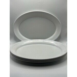 Dallas Ware Oval Melamine Plates P-74Dallas Texas Stamped. Set Of 4